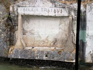 The Tabula Trajana honoring the Emperor Trajan on the Serbian side of the Danube